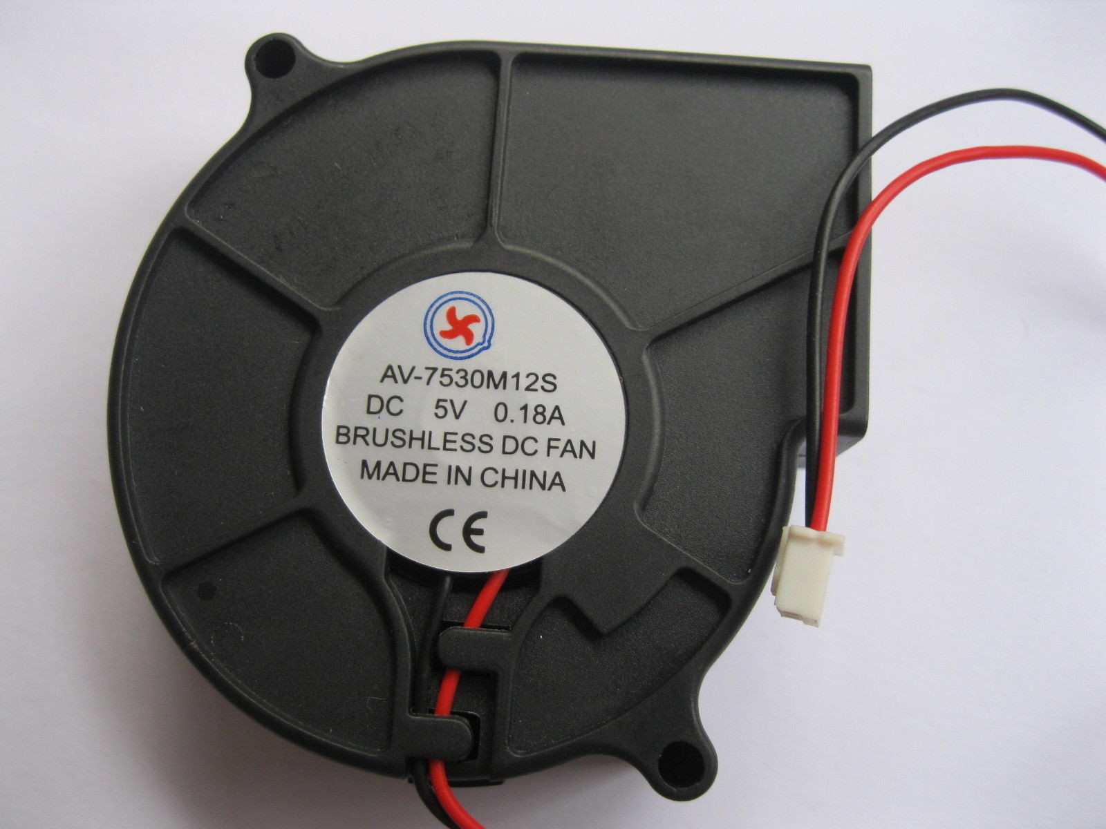 4 pcs Brushless DC Cooling Blower Fan 7530S 5V 2 Wire 75x75x30mm Sleeve Bearing