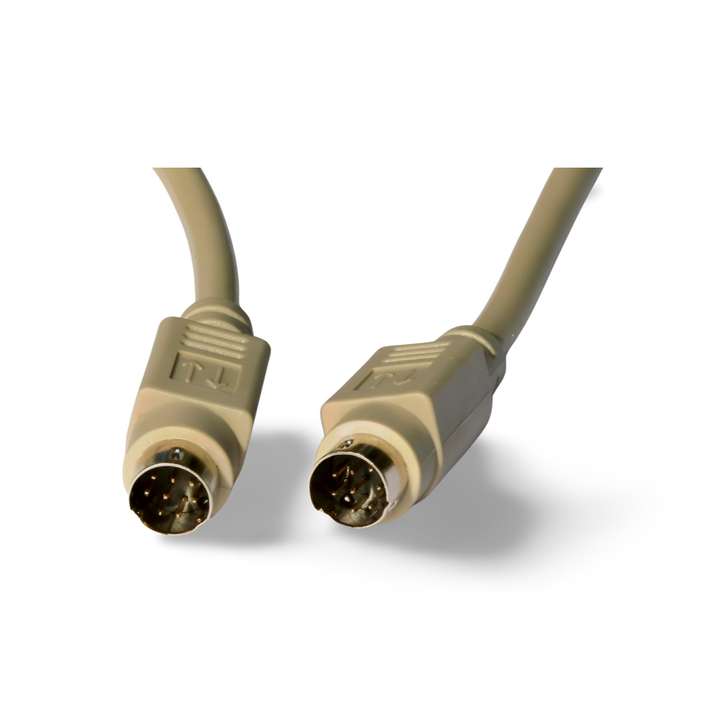 25ft Mini DIN 8 Pin Male to Mini DIN 8 Pin Male Cable - Beige