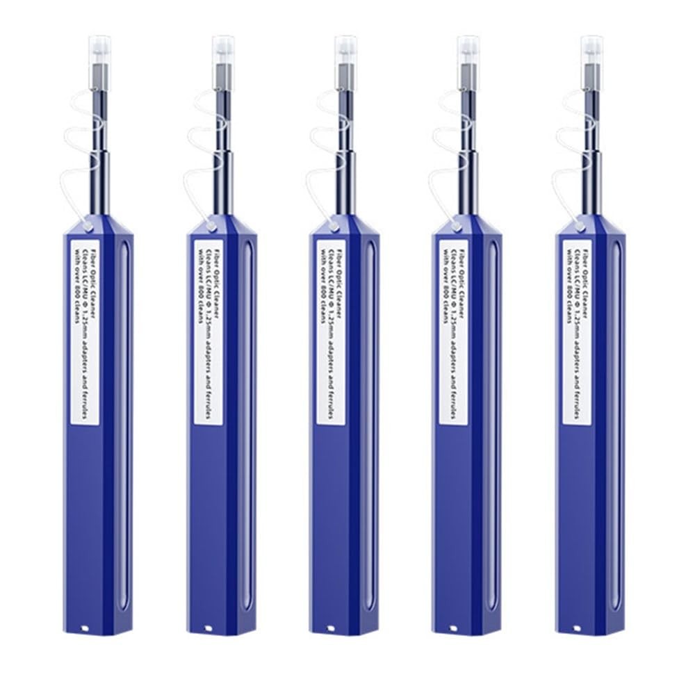 Fiber Optic Cleaner,5PCS Fiber Optic Cleaning Pen 1.25mm Ferrules LC/MU FTTH ...