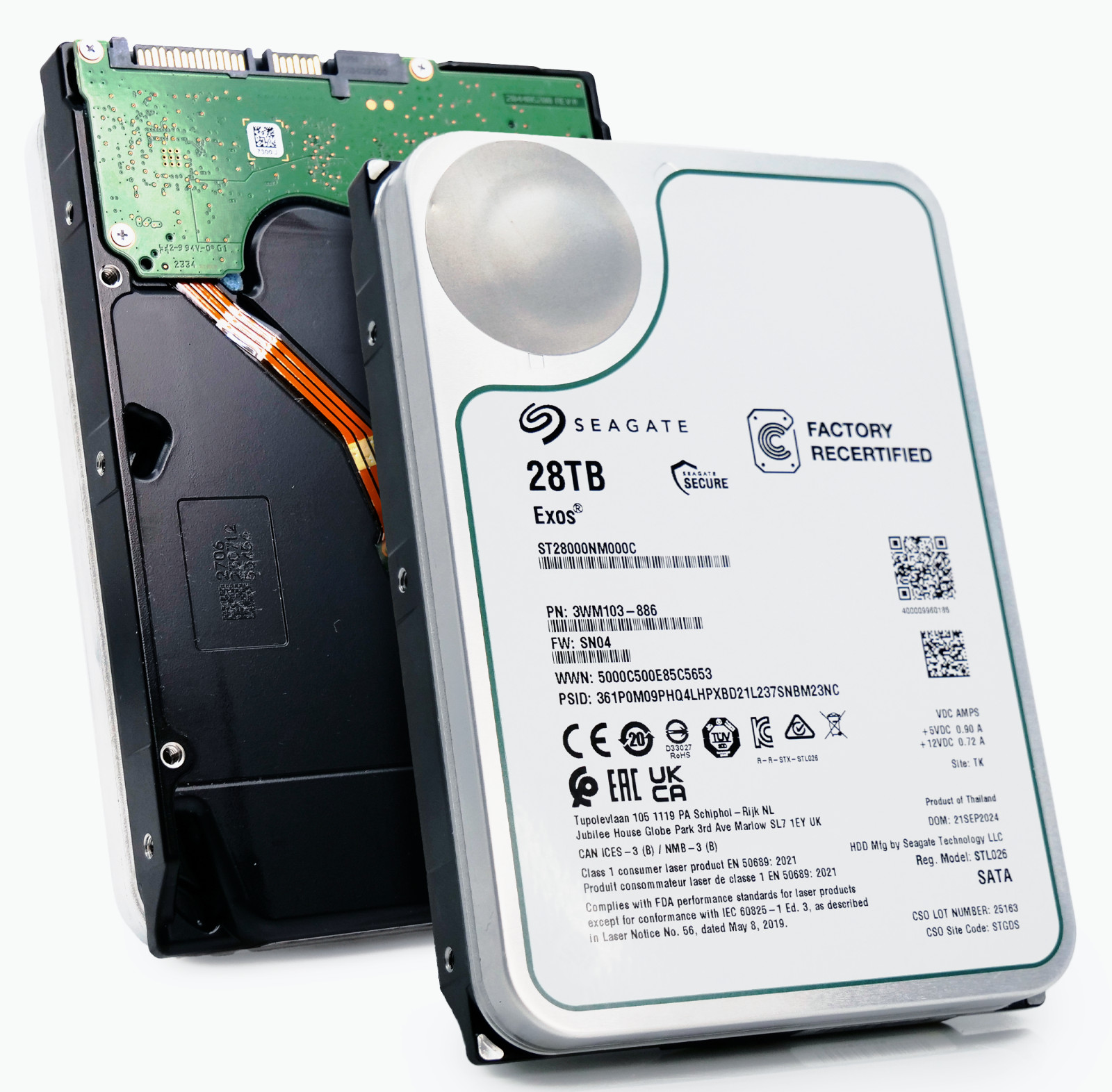 Seagate Exos 28TB 7.2K RPM SATA 6Gb/s 3.5" Enterprise HDD - ST28000NM000C
