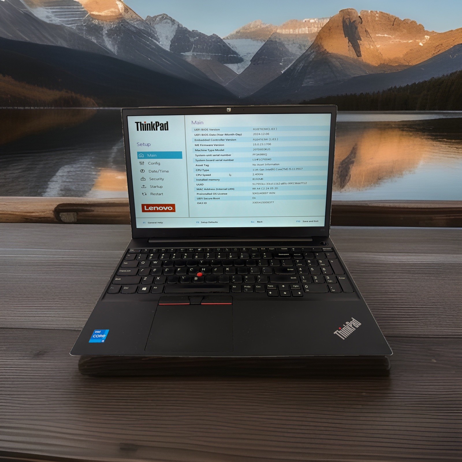 Lenovo Thinkpad E15 Gen 2 i5-1135G7 2.4GHz 8 GB NO HDD / NO OS - Good Battery