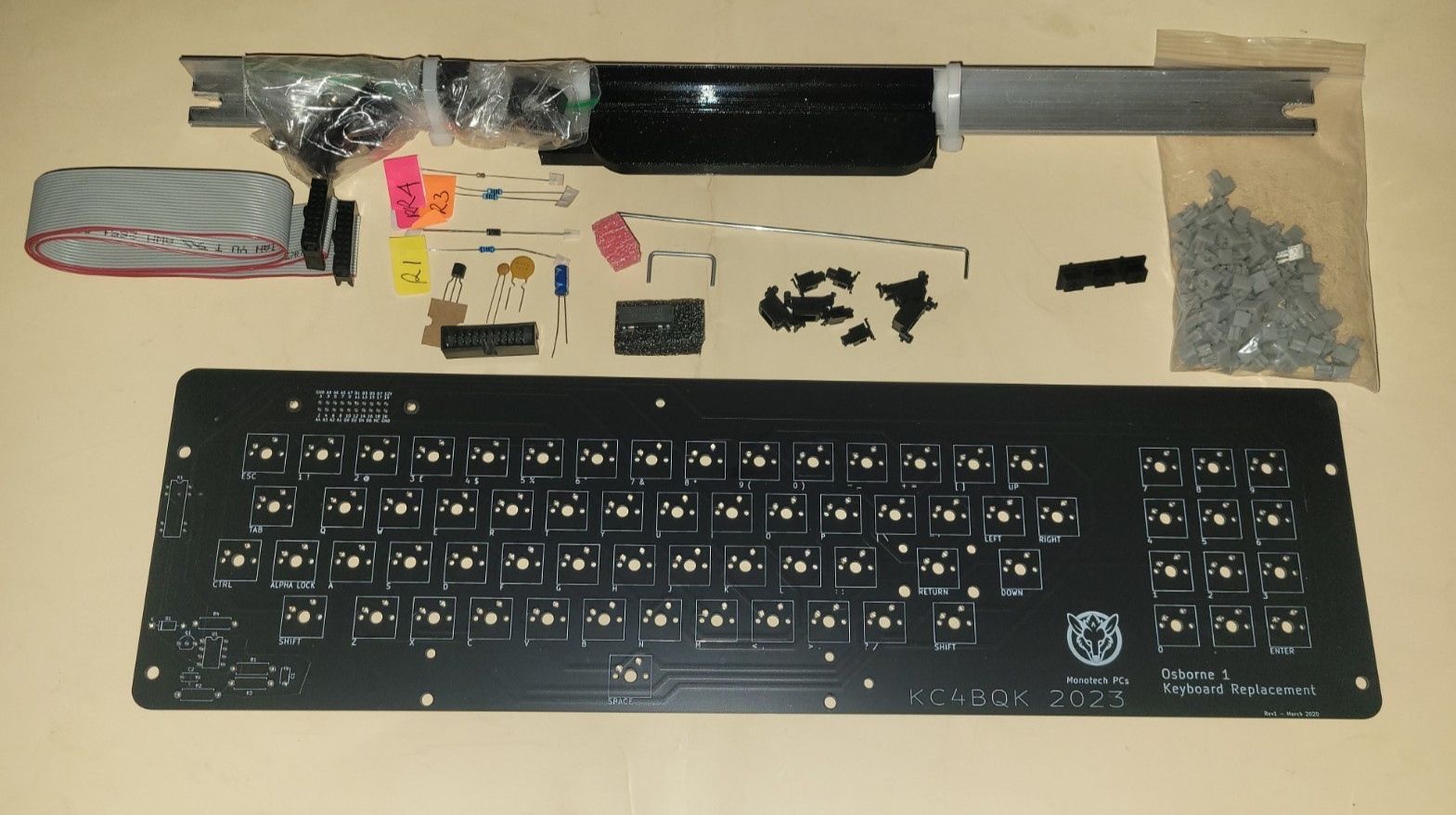 OSBORNE 1/1A and Executive Replacement Mechanical Keyboard Kit  w/ New Mount Kit
