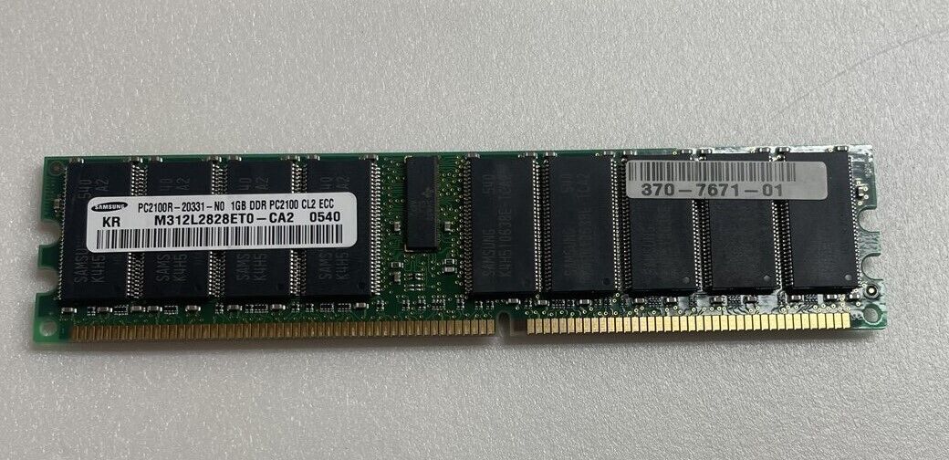 Sun 370-7671 1GB 184p DDR1 ECC REG Memory DIMM