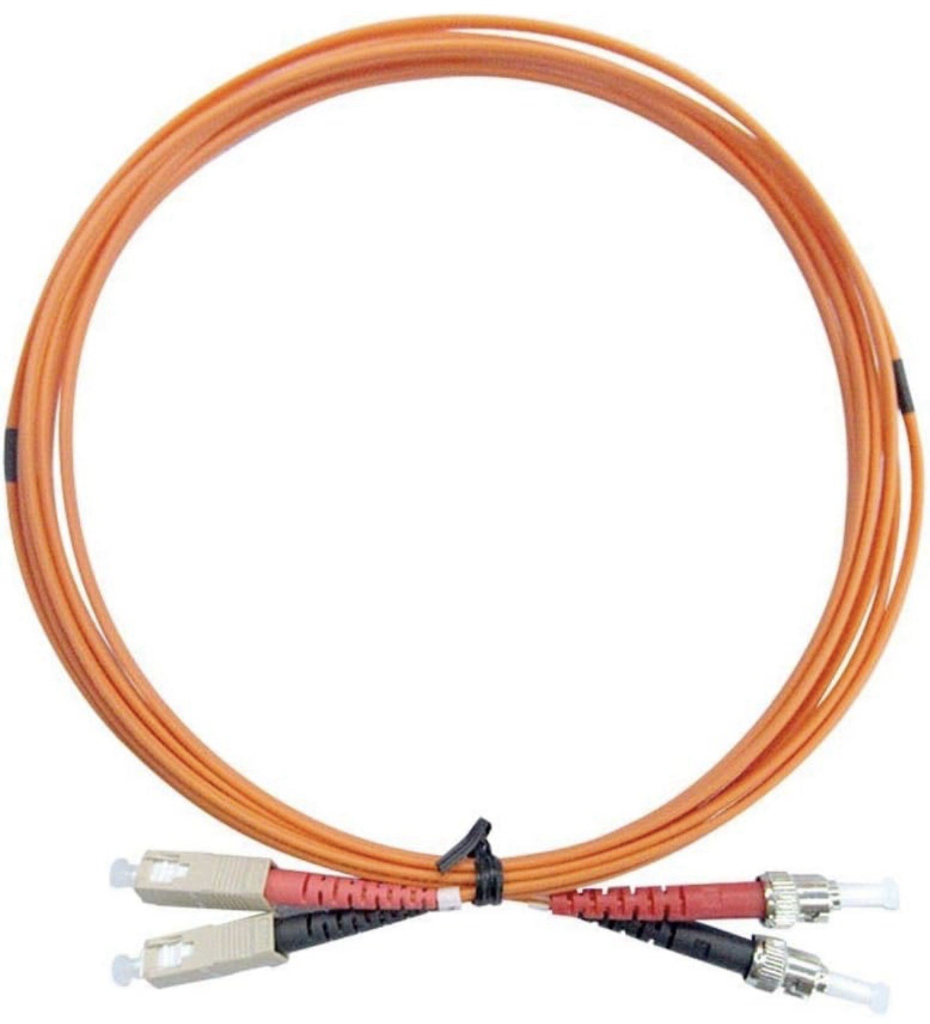 Monoprice OM1 Fiber Optic Cable - 3m SC/UPC-ST/UPC, Multi Mode, Duplex, 62.5/125