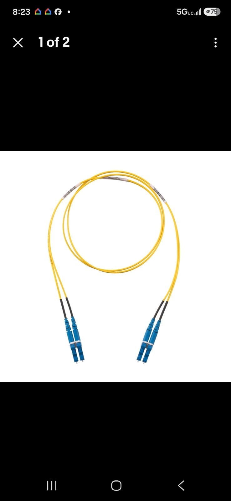 Panduit F92ERLNLNSNM002 2 Meter LC Duplex 2-Fiber Patch Cord Riser Yellow