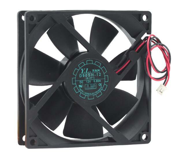 Original Y.L.FAN 90*90*25 12V 0.80A D90SH-12 2 wire chassis cooling fan