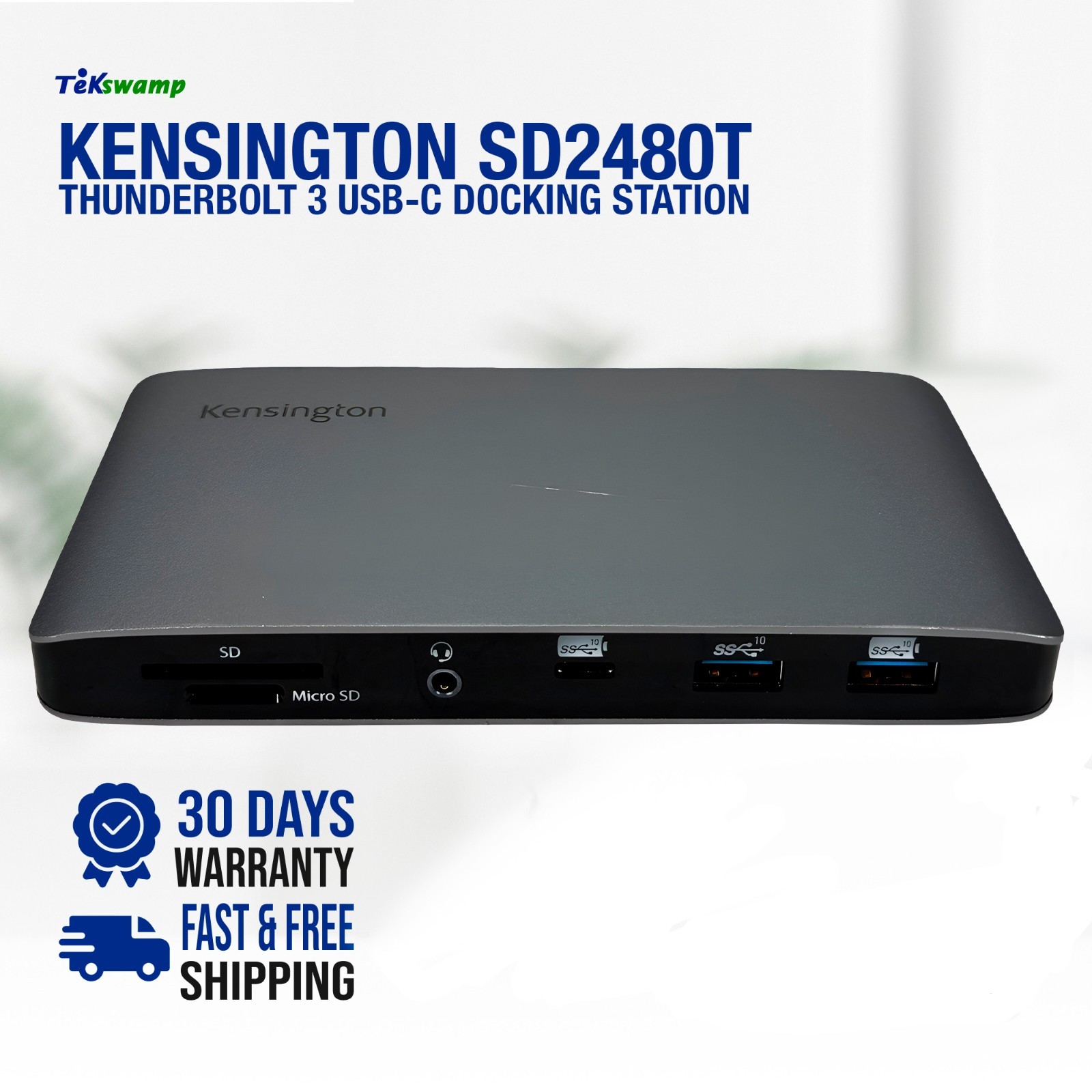 Kensington SD2480T Thunderbolt 3 USB-C Dual 4K Hybrid Nano Dock Station