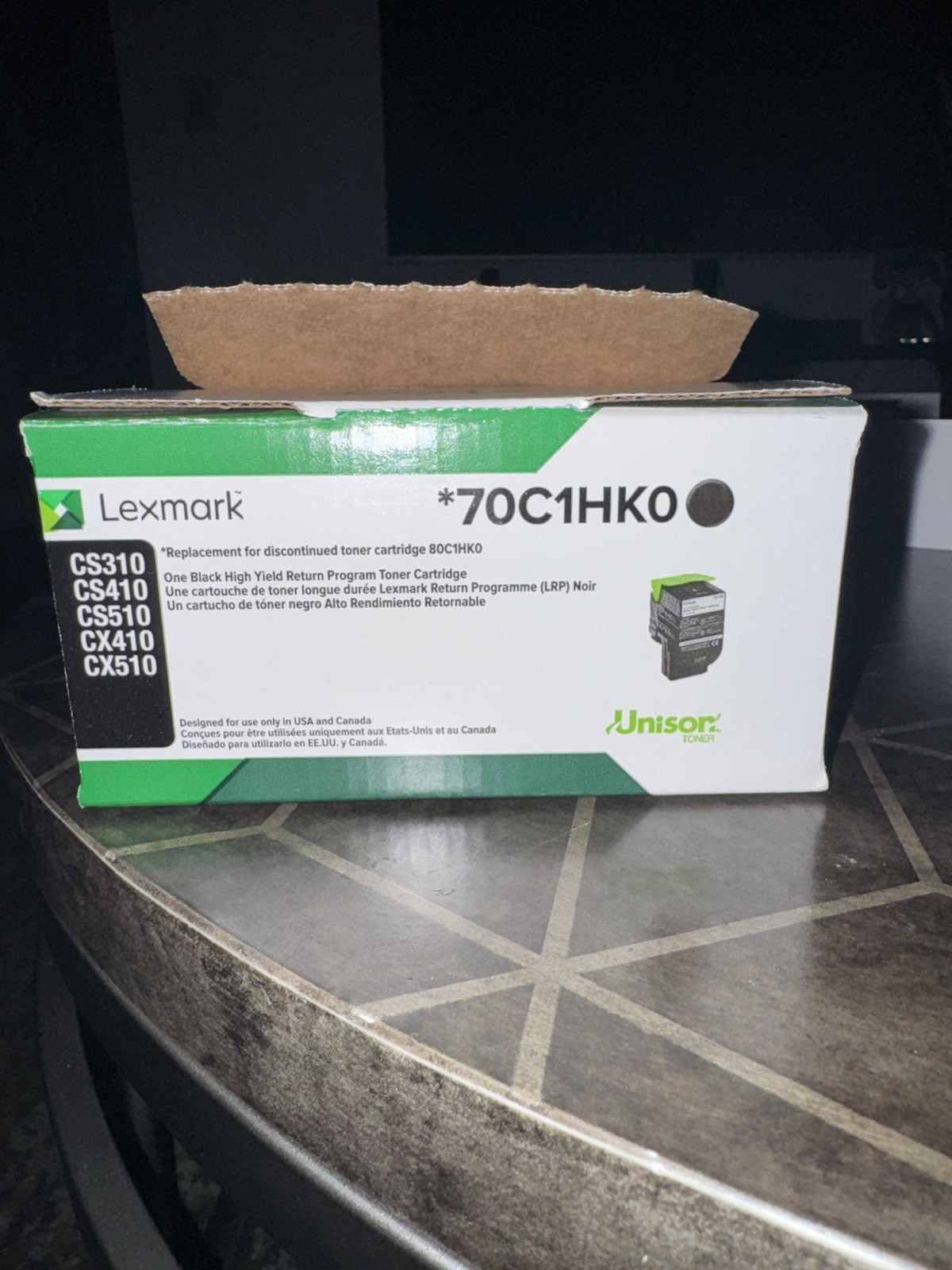Lexmark 701HK | 70C1HK0 - High Yield Return Program Black Toner Cartridge New