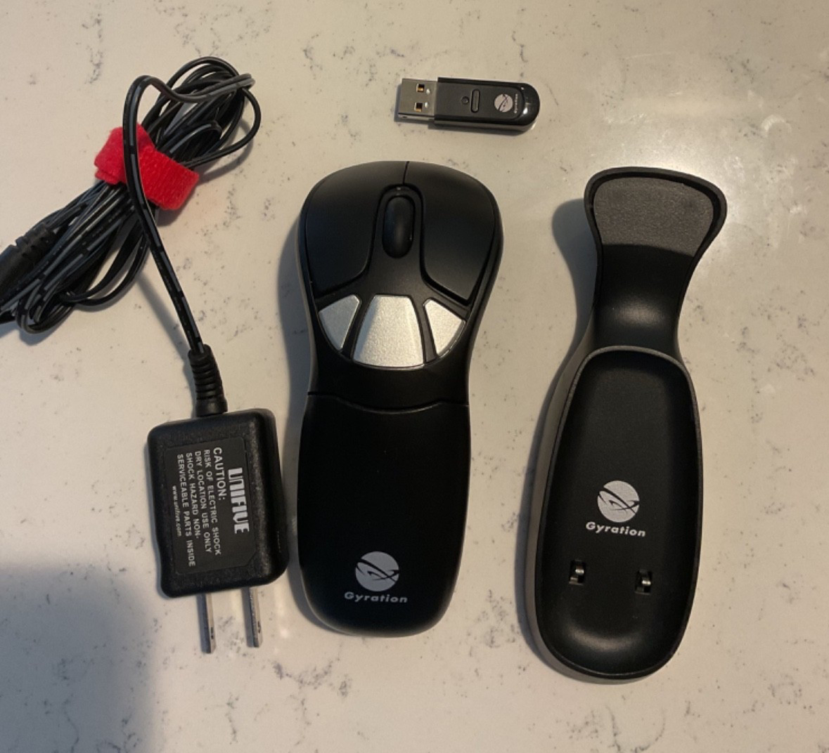 Gyration Air Mouse AS04130-002 Wireless Gyroscopic Mouse with Charging & Dongle