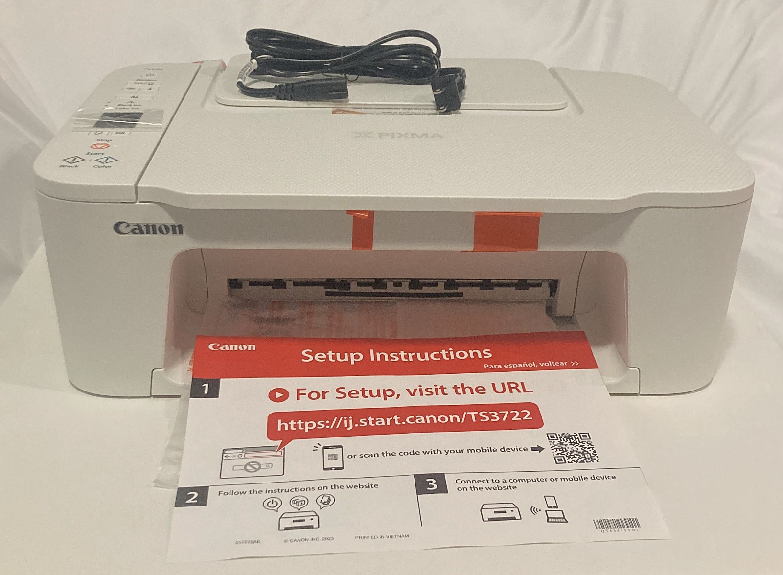 Inkjet Printer - Canon - PIXMA TS3722  - Wireless All-In-One - Unused - Read Des