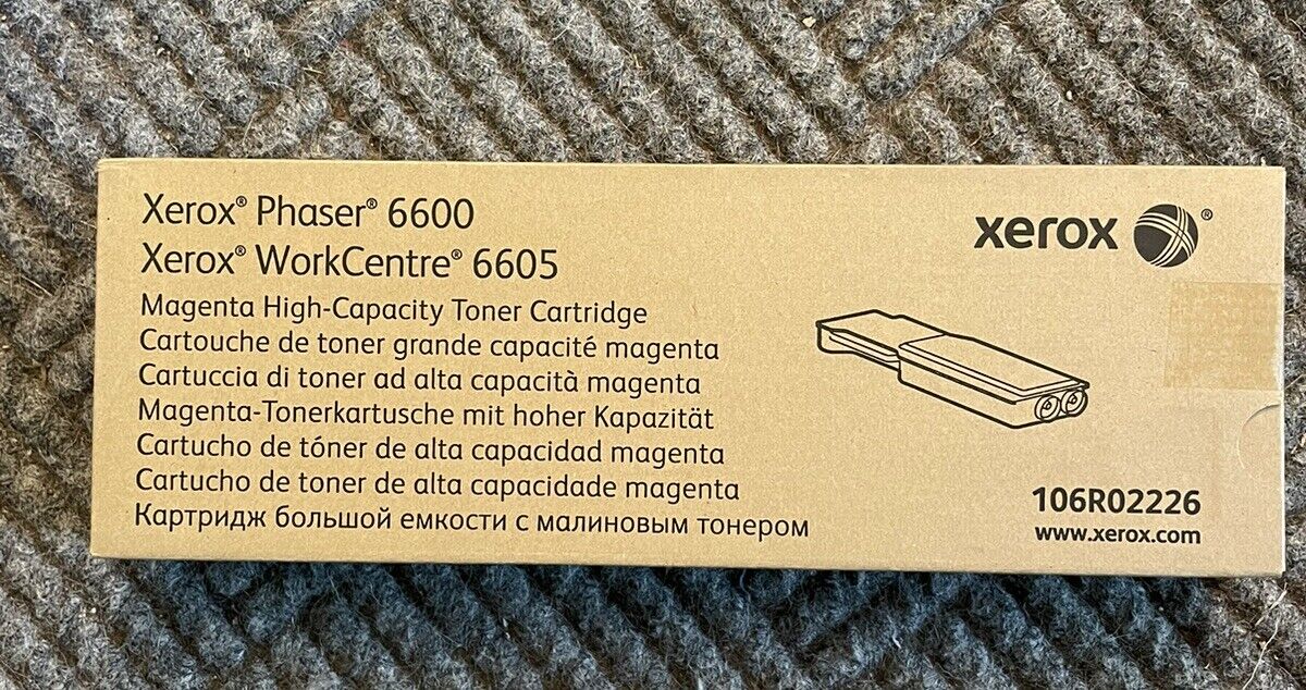 Genuine Xerox Phaser 6600 / WC 6605 Magenta Hi-Cap Toner Cartridge 106R02226