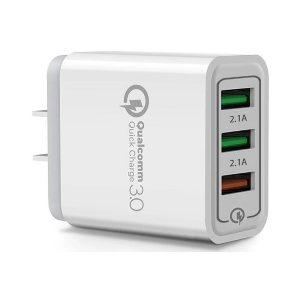 3Port Fast Charging Block QC 3.0 USB Hub Wall Charger Quick Power Adapter Plug