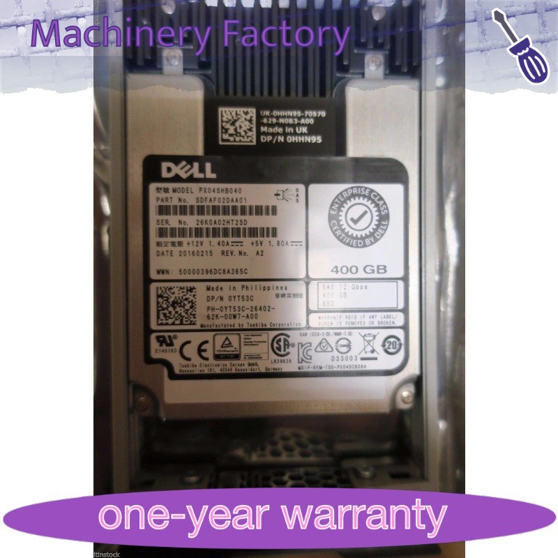New DELL YT53C 0YT53C PX04SHB040 400GB SAS 12G WI 2.5"SSD Solid State Hard Drive