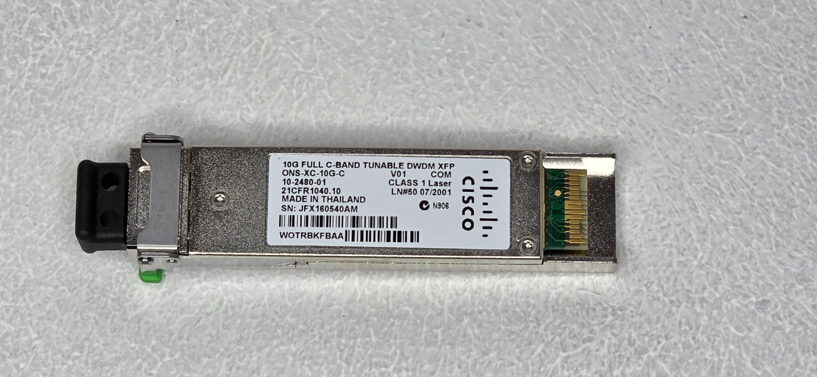 Cisco ONS-XC-10G-C 10G Full C-Band Tunable DWDW XFP 10-2480-01
