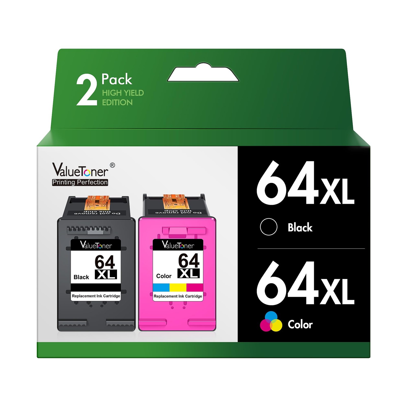64XL Ink Cartridge Combo Pack for HP 64 HP64xl Black and Color