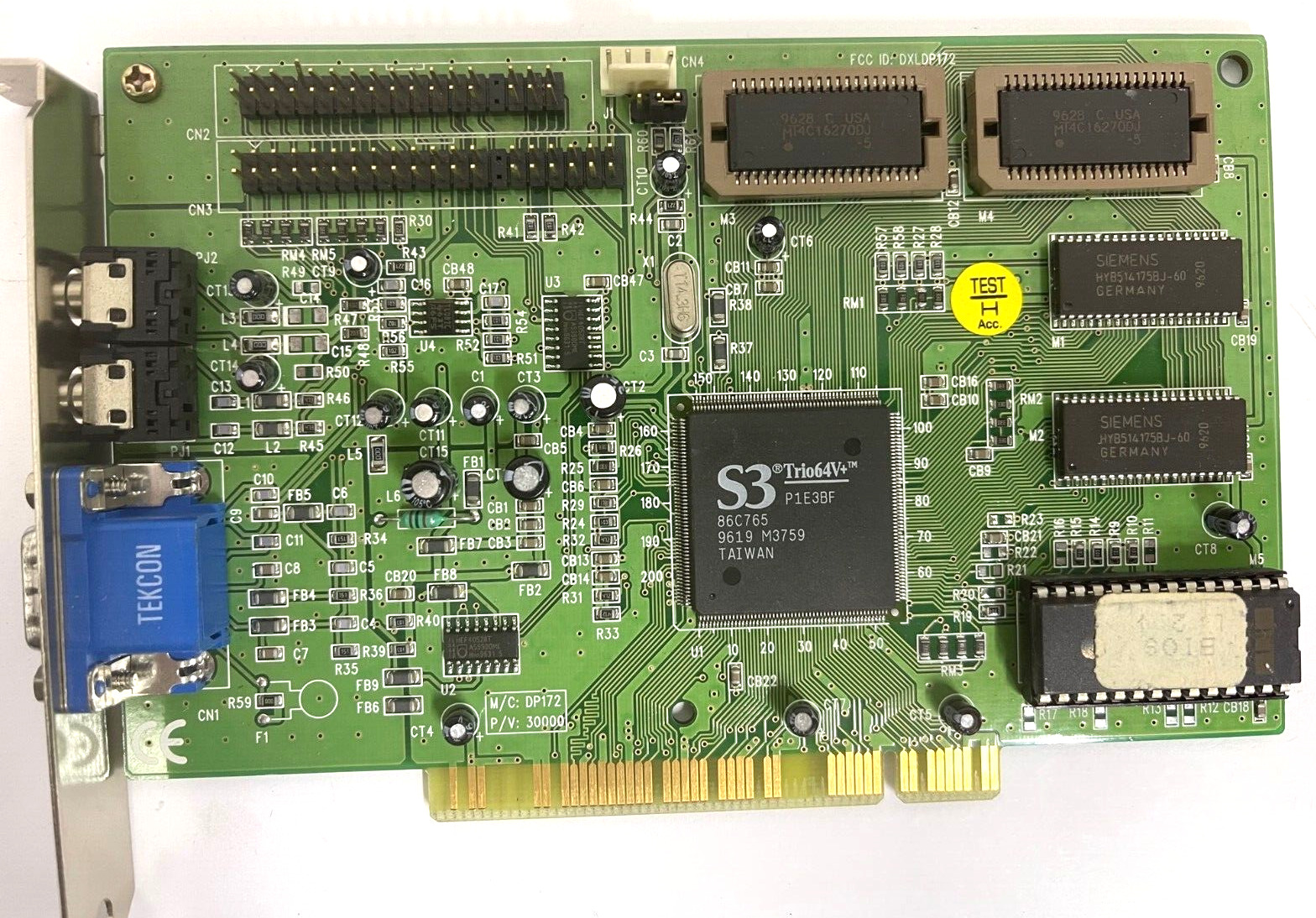 VINTAGE 1996 LUNG HWA ELECTRONIC S3 TRIO64V+ PCI VGA CARD FCC DXLDP172 MXB118