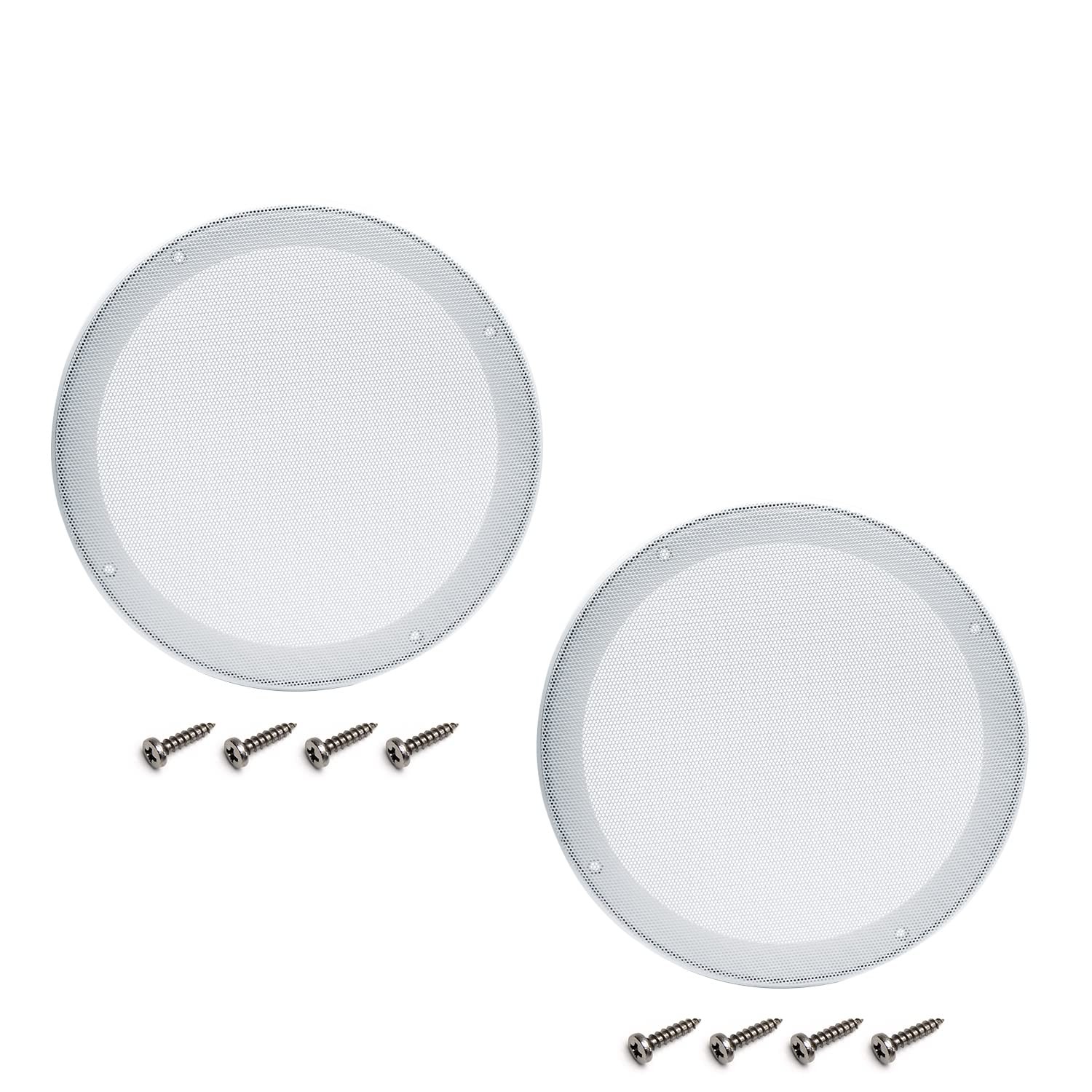 Fielect 2Pcs 8" Speaker Grill Mesh Cover White SubWoofer Car Cover with 8 Screws