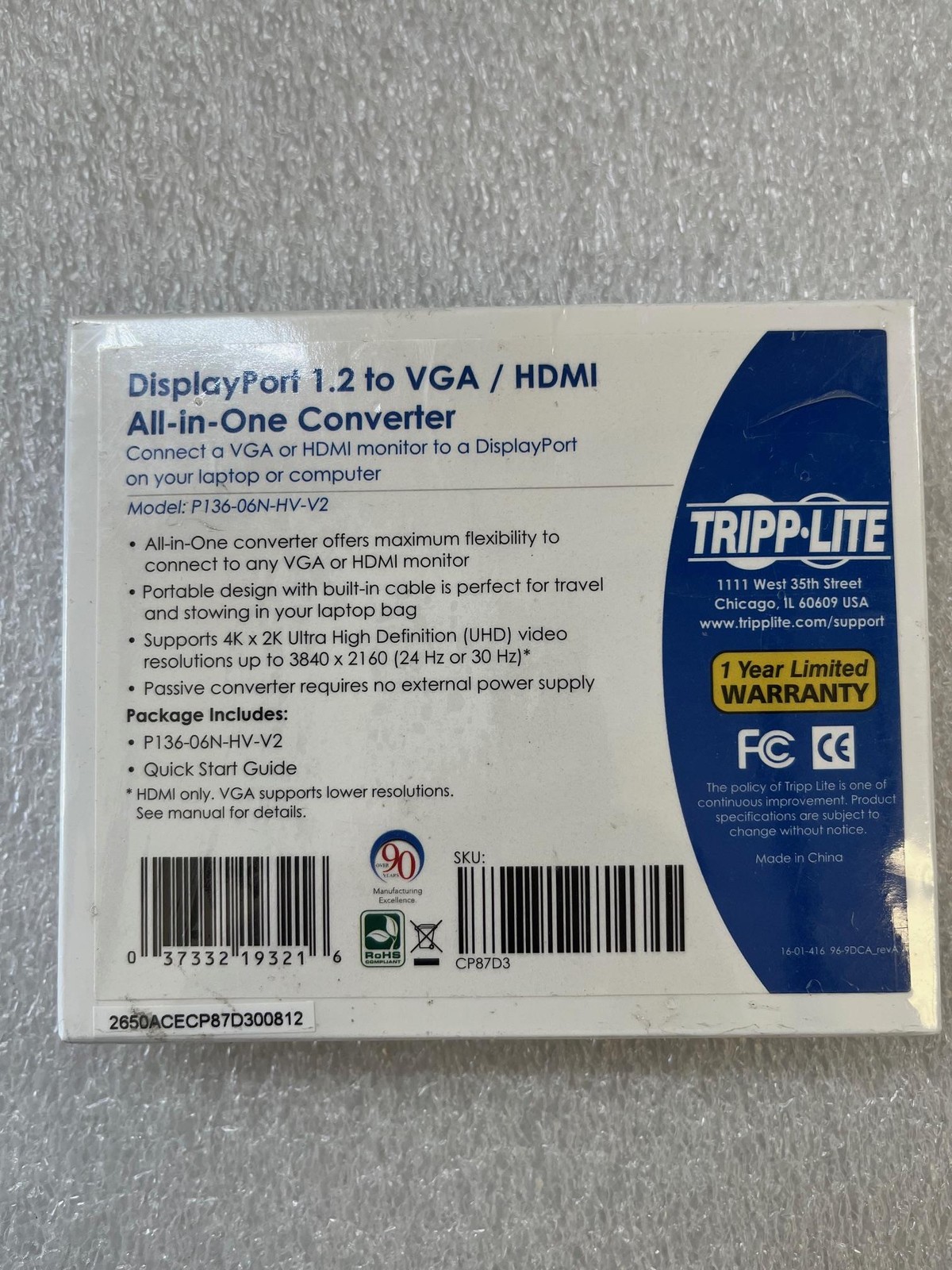 Tripp Lite DisplayPort 1.2 to VGA/HDMI P136-06N-HV-V2