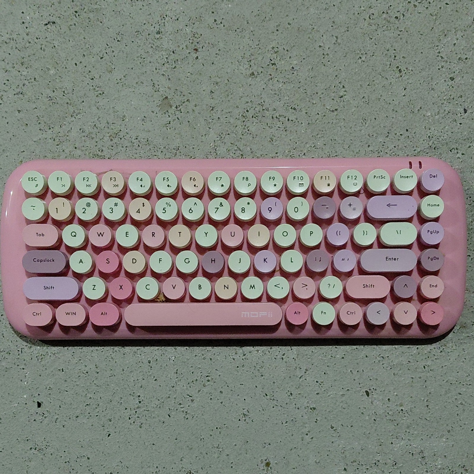MOFii Candy Wireless Compact Portable Keyboard Pink White Purple QWERTY