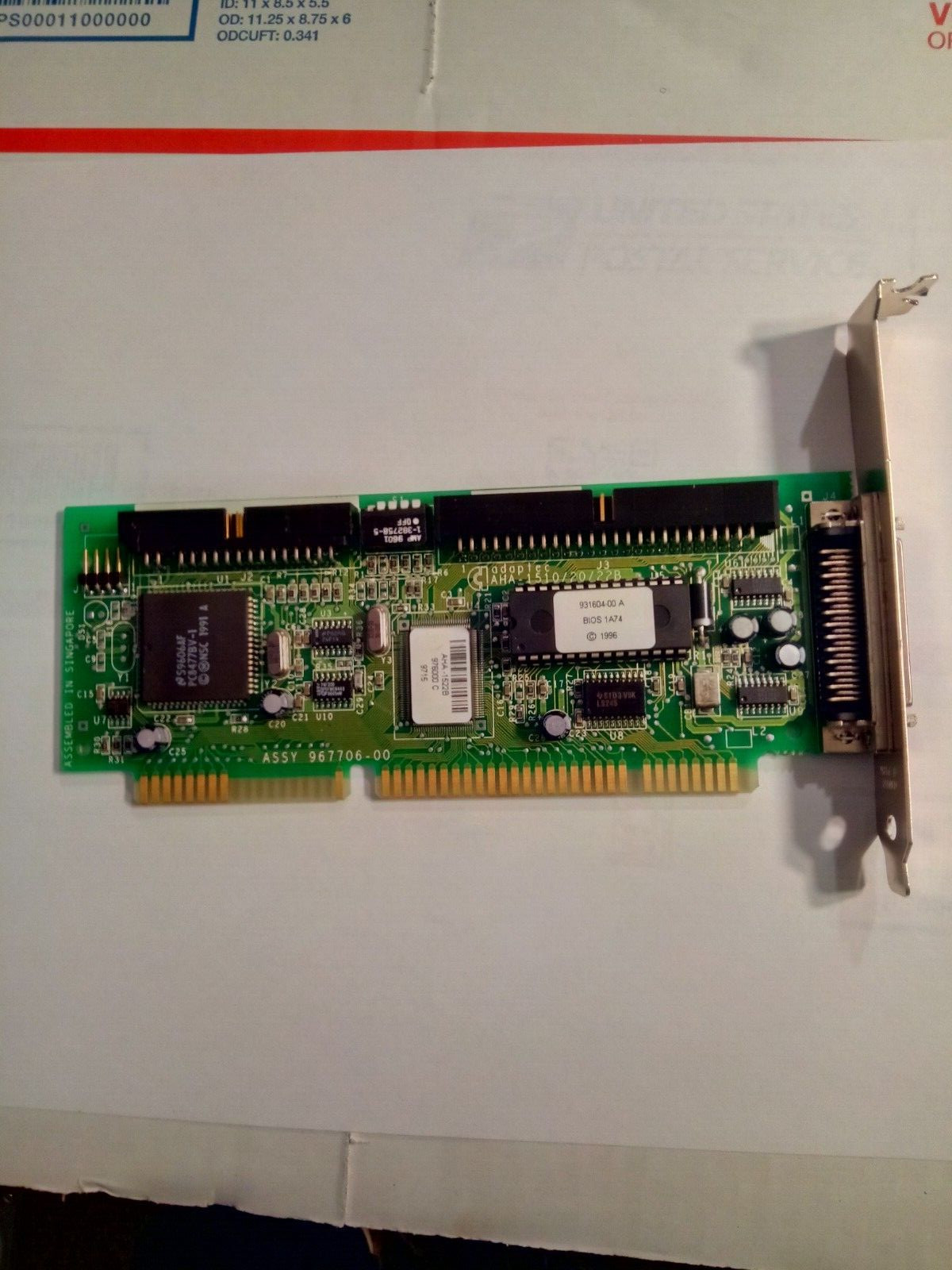 ADAPTEC AHA-1510/20/22B 16BIT ISA SCSI ADAPTER HARD/FLOPPY 767707-00 REV.A