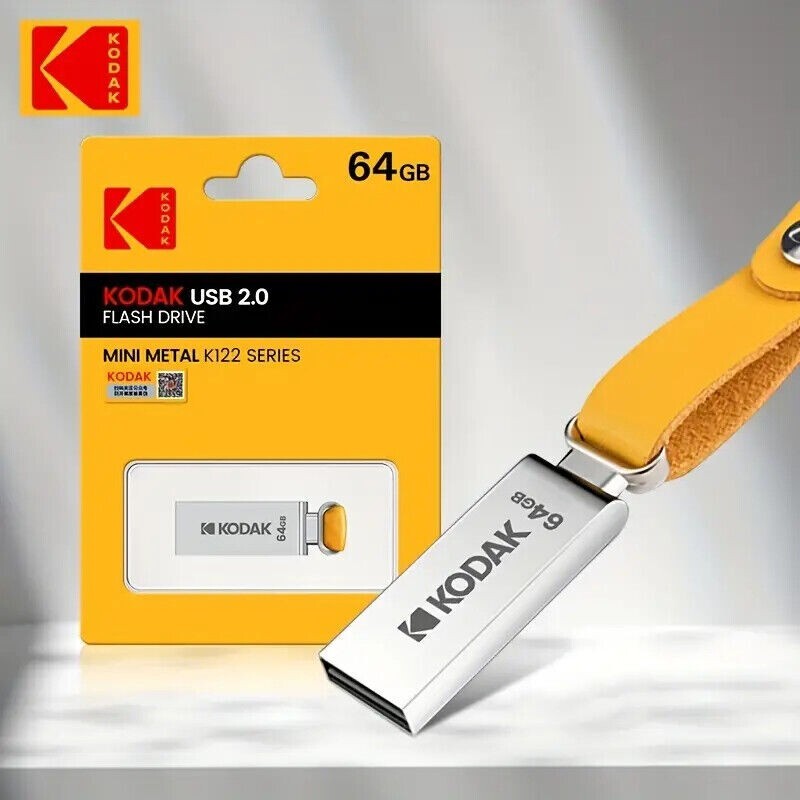 KODAK USB 2.0 Pen Drive 64 GB K122 Metal USB Flash Drive Memory New