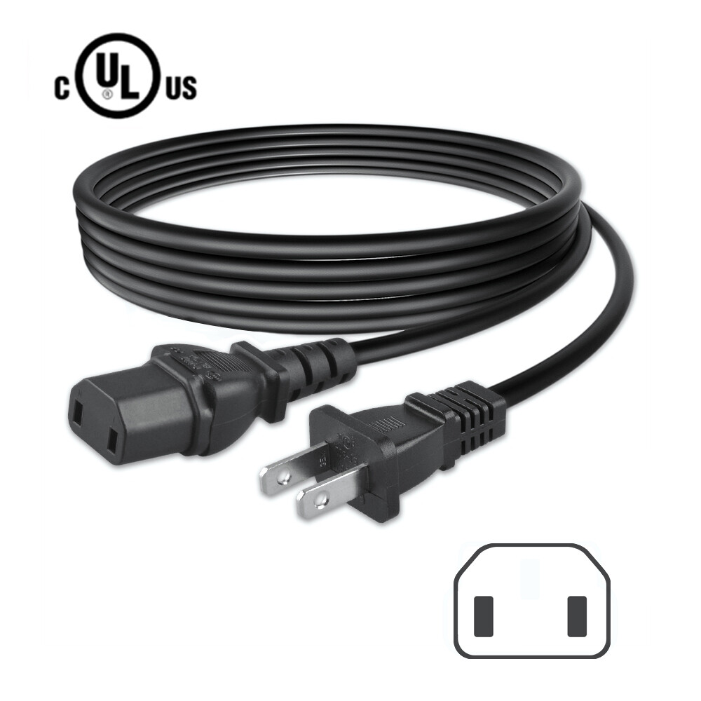 2-Prong AC Power Cord for Polk Audio SurroundBar Model AM1805 Subwoofer Speaker