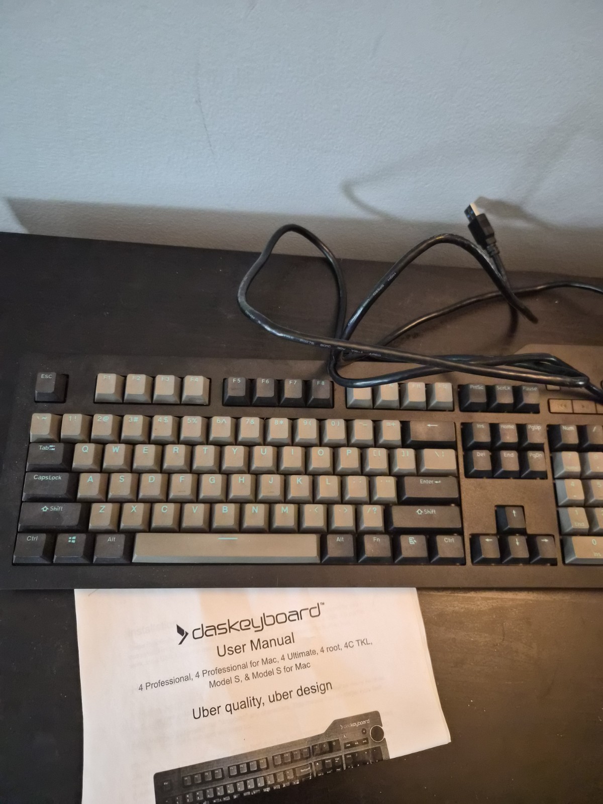 Das Keyboard 4 Ultimate Blank Wired  MX2A Brown Mechanical Keyboard