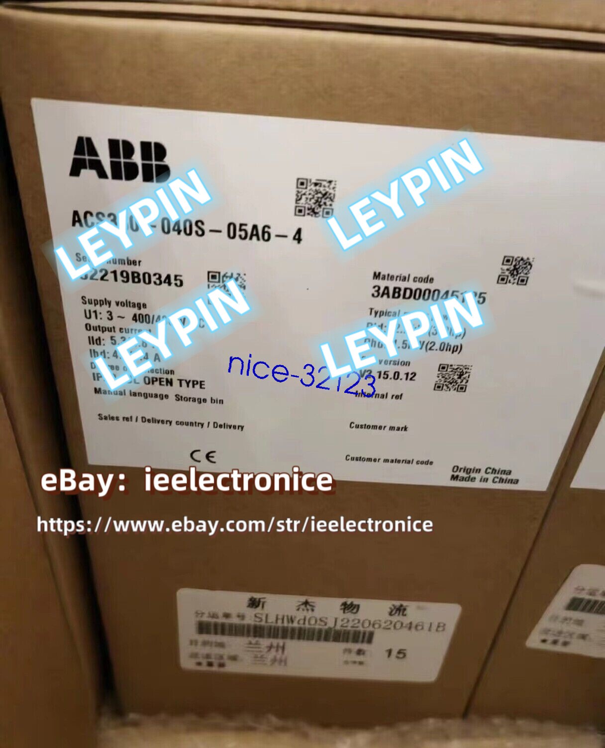 1pc ABB ACS380-040S-05A6-4 frequency converter 2.2 KW via &FedEx Brand New*ie