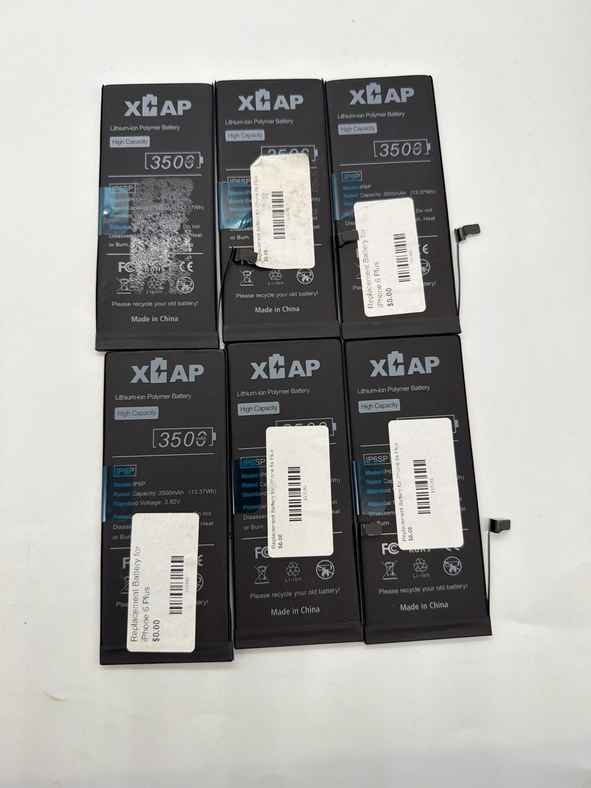 Lot of 6 XCAP Replacement Batteries for iPhone 6 Plus – Out of Box
