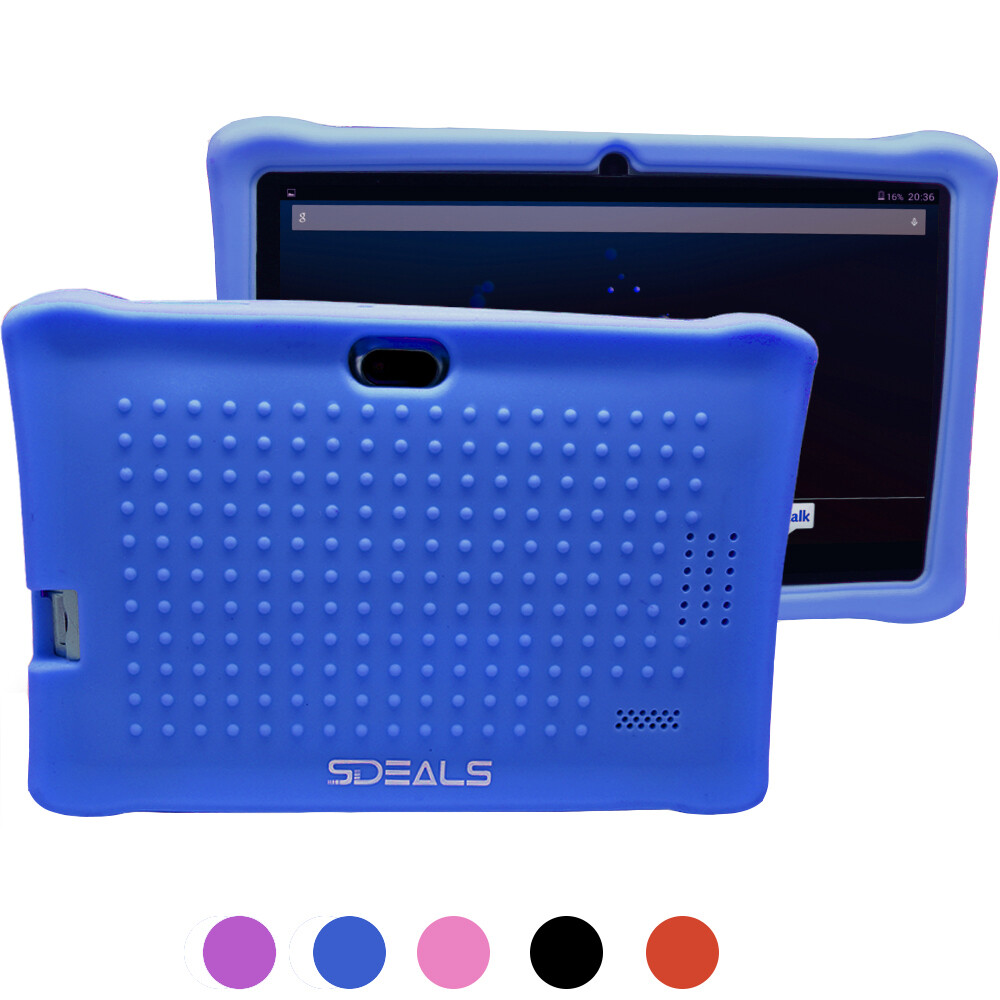 SDEALS Silicone Soft Cover, 7-Inch Tablets, Protective Shockproof for Kids, Blue