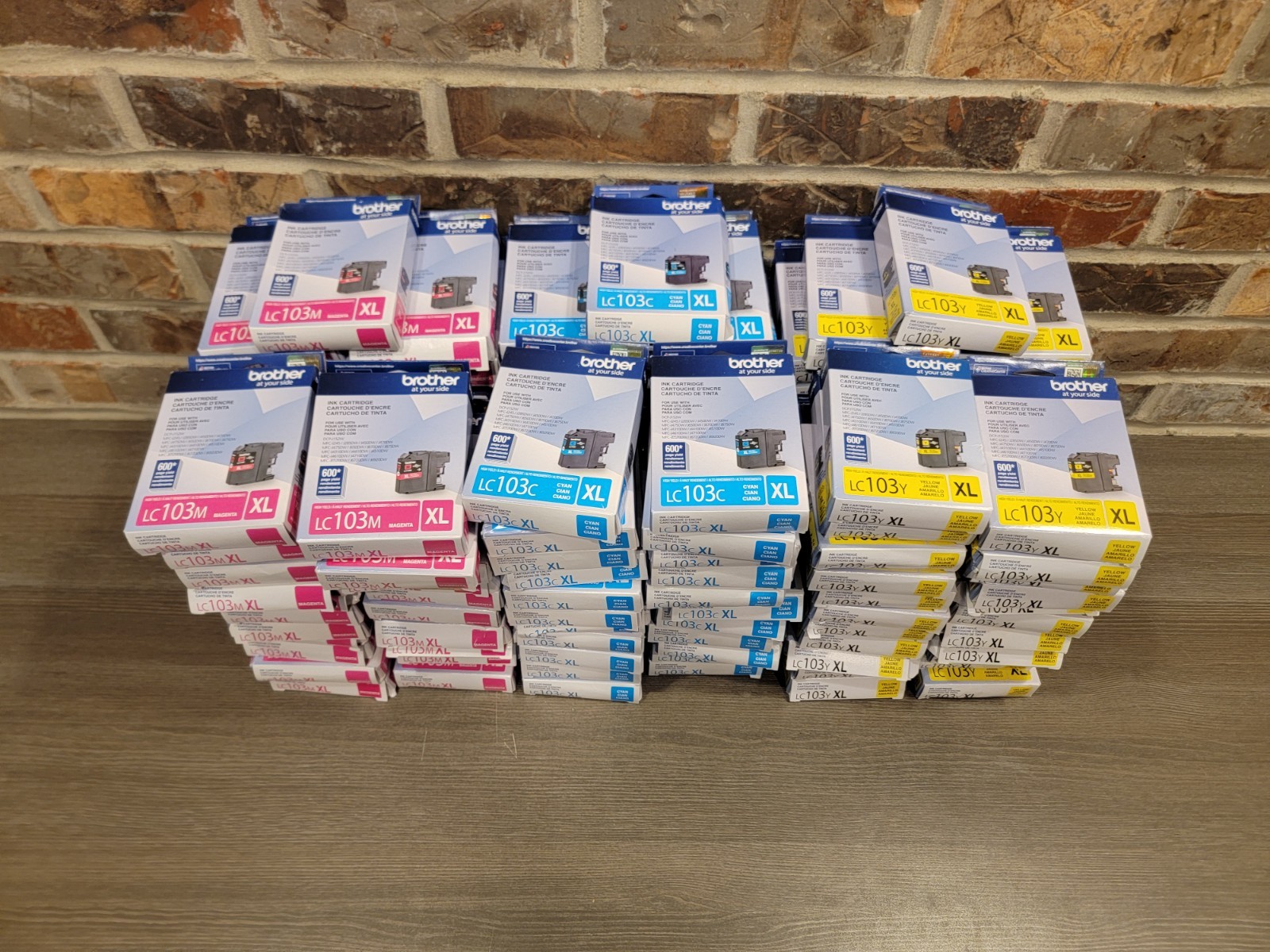 45 Genuine Set of Brother LC103XL Cyan, Magenta & Yellow Ink Cartridges