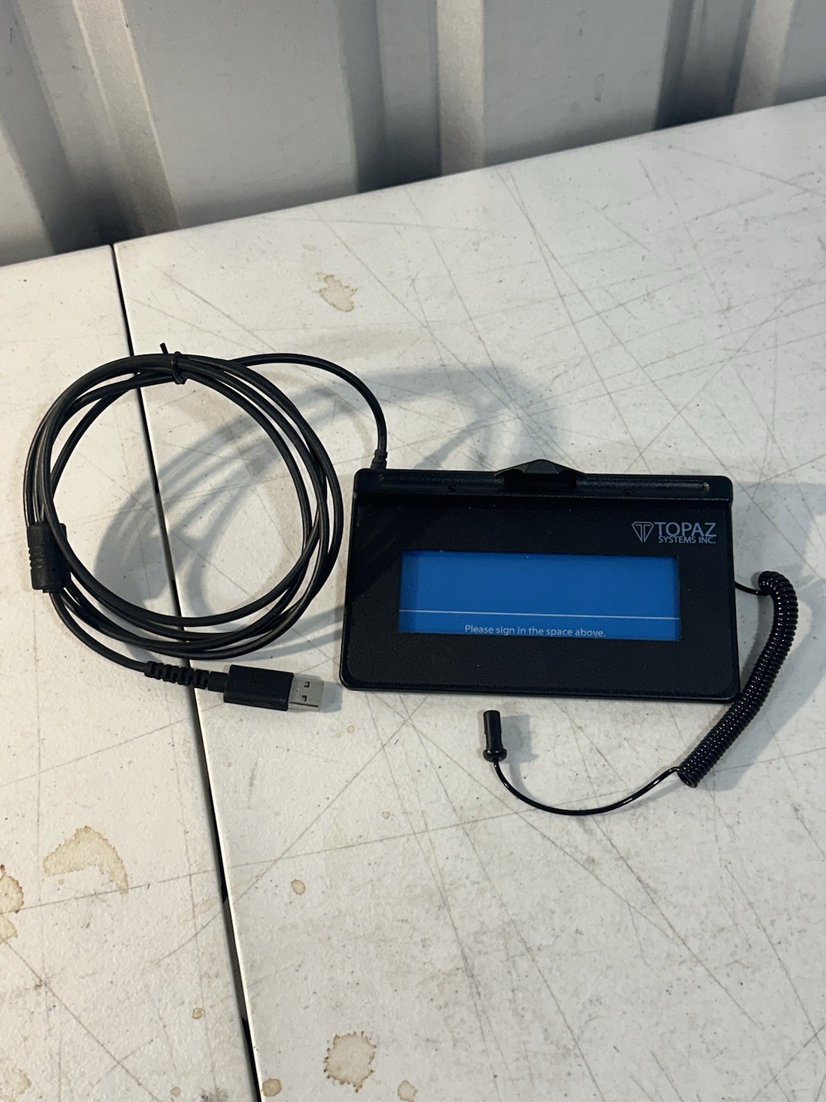 Topaz SigLite 1x5 T-S460-HSB-R USB Electronic Signature Pad Works