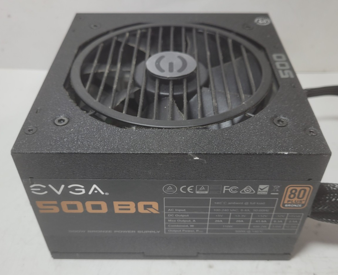 EVGA 500 BQ - 80 PLUS BRONZE Desktop Power Supply *READ # 0869
