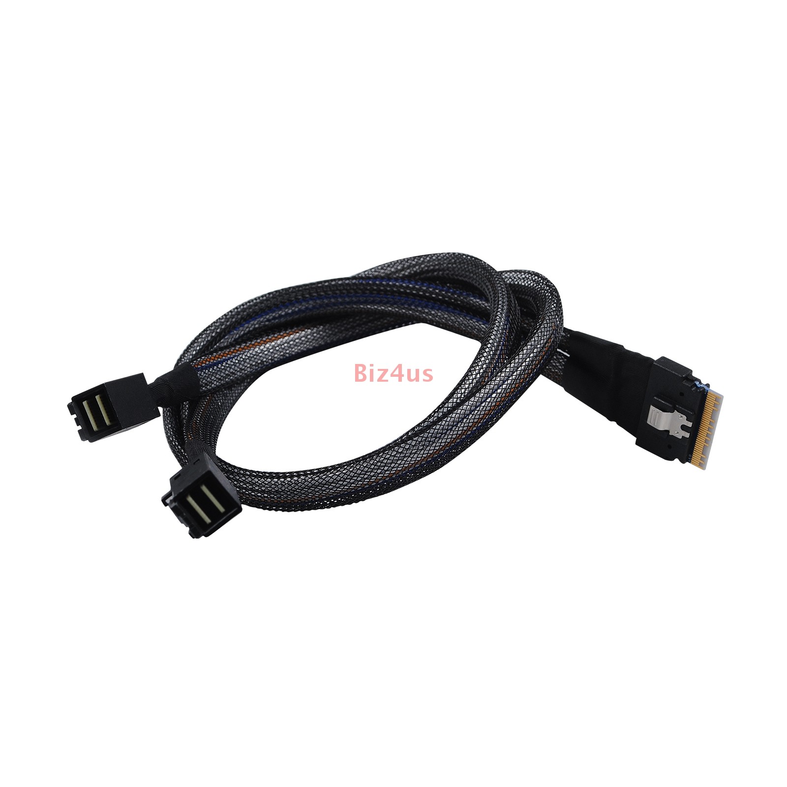 Mini SAS Slimline SAS Slim 4.0 SFF-8654 8i 74pin to 2X SFF-8643 4i HD Cable 50CM