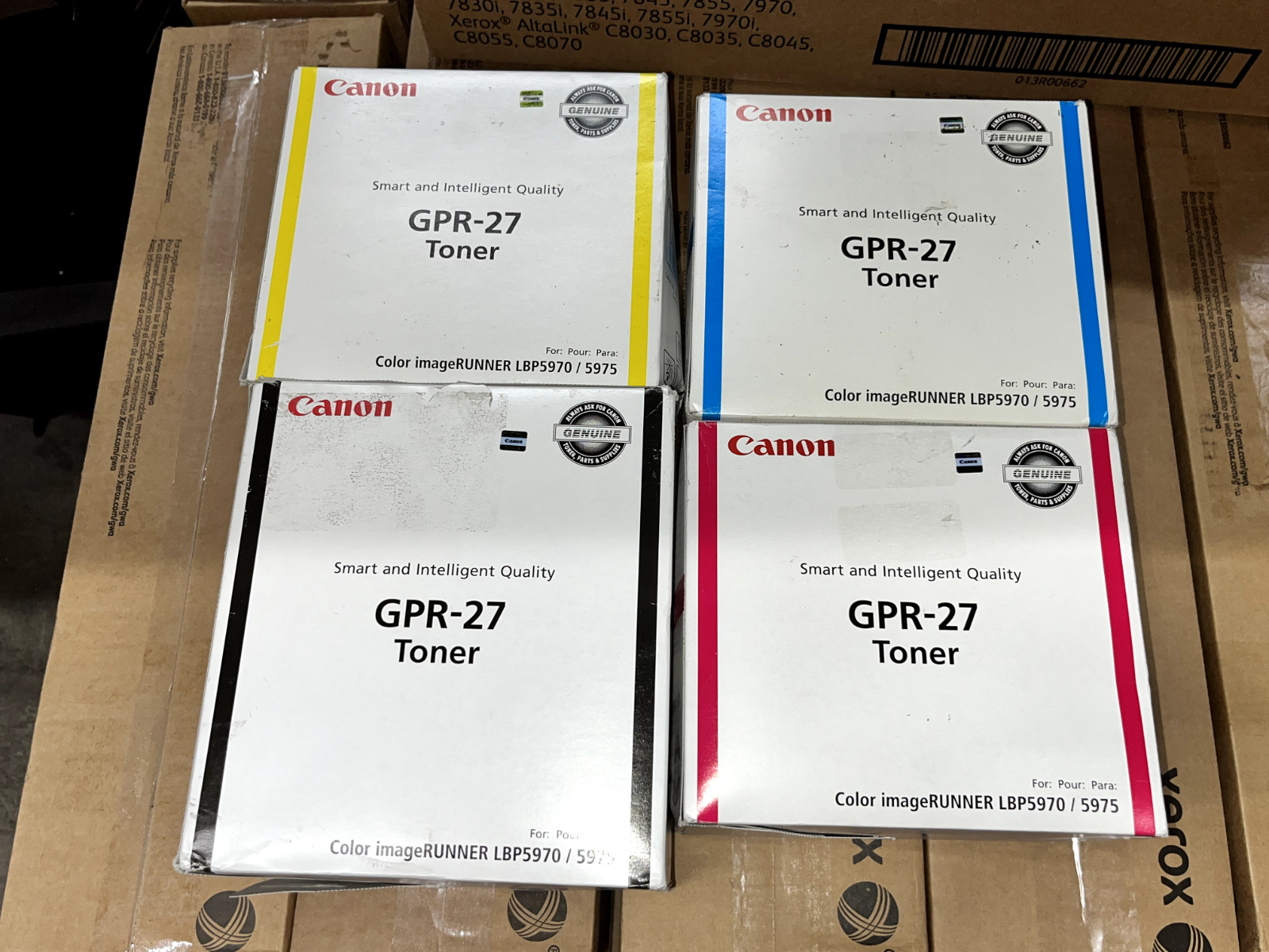 Genuine Set of 4 Canon 9645A008 GPR-27 Toner Cartridges for ImageRunner LBP5970