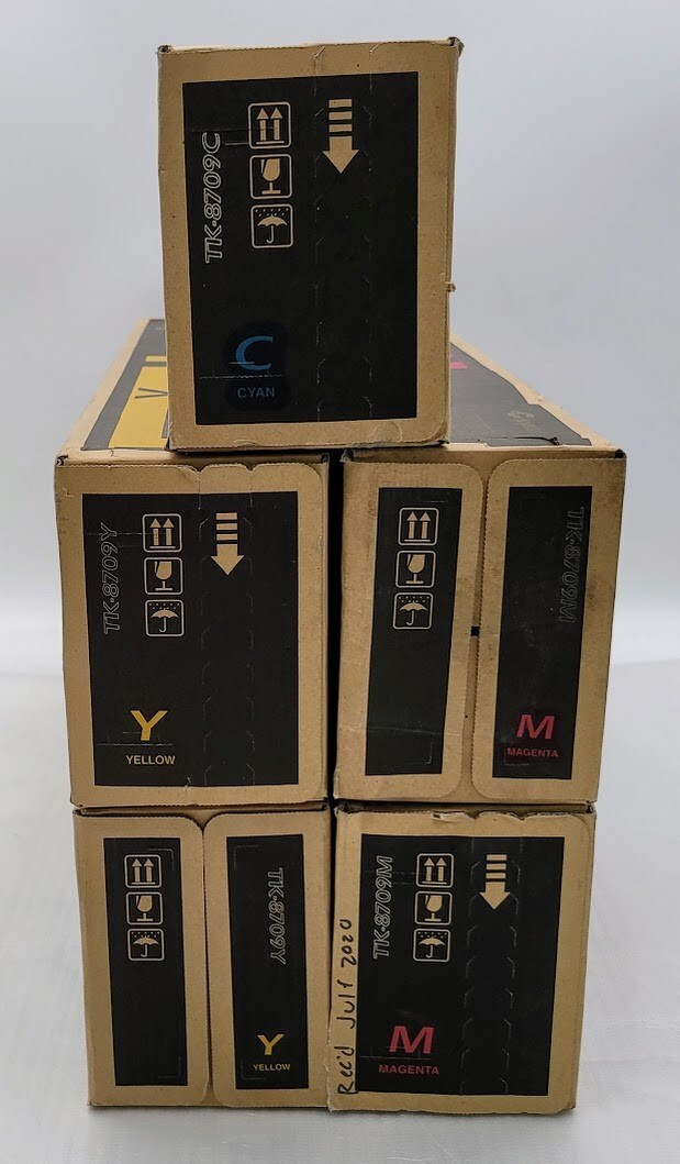 Lot of 5 Copystar TK-8709 Toner KIT x2 Yellow x2 Magenta X1 Cyan