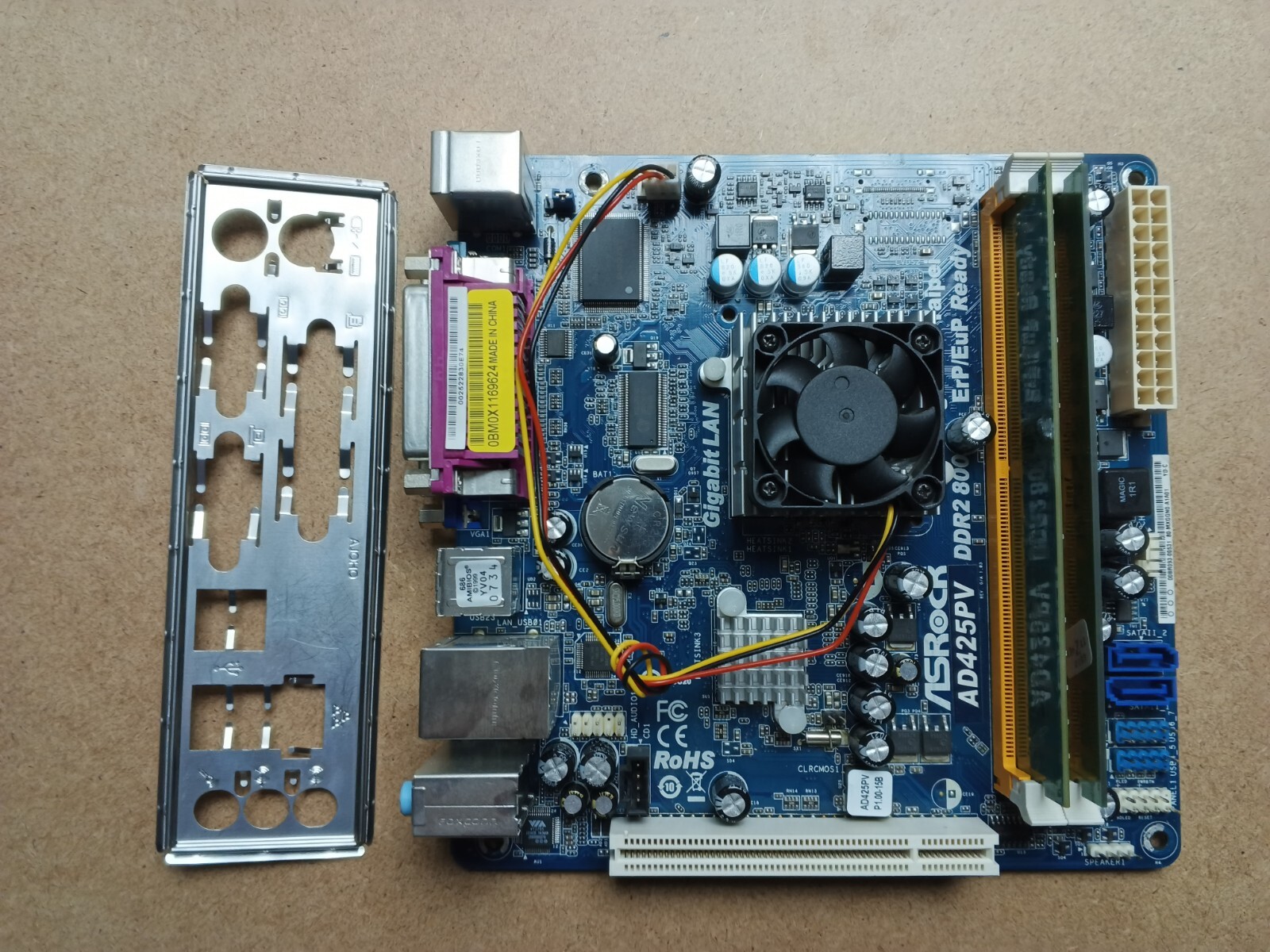 ASrock AD425PV Intel Atom D425 Mini-ITX Motherboard w/ 2GB DDR2 included, 1xPCI