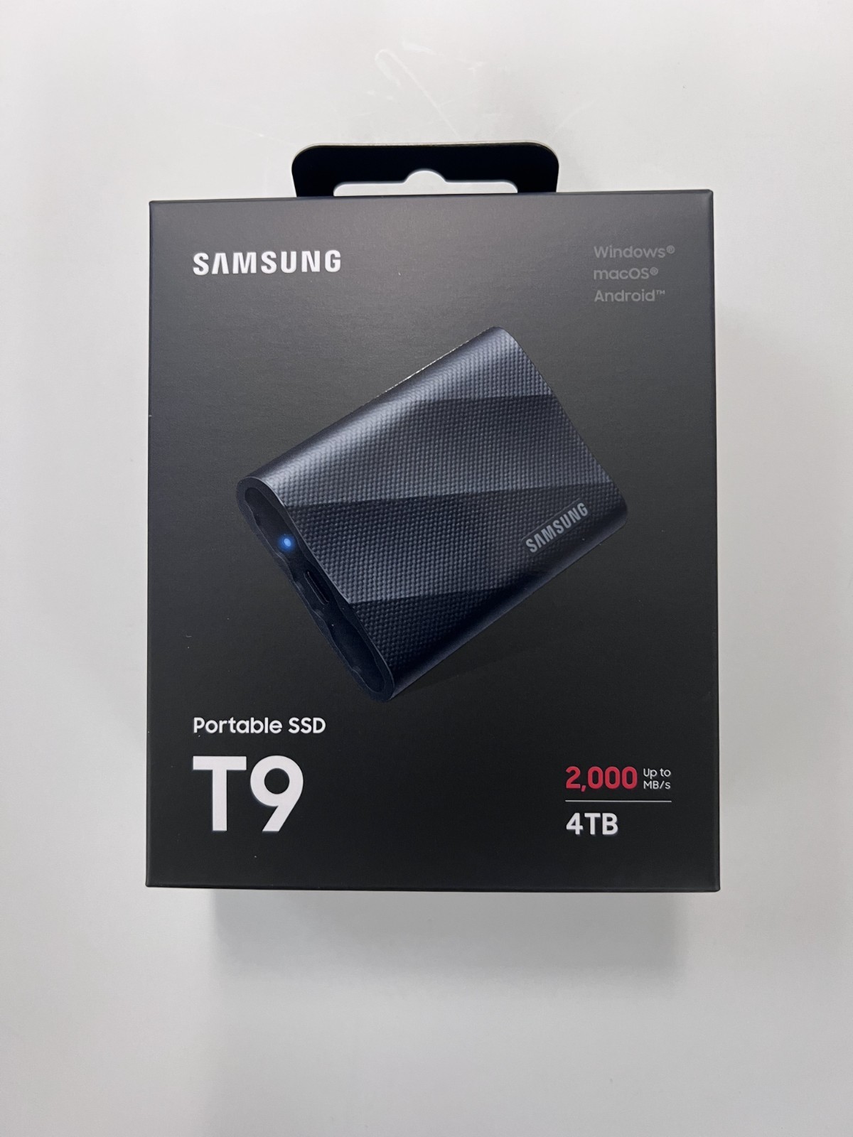 New Samsung T9 4TB Portable SSD USB 3.2 Gen. 2 Black MU-PG4T0B/AM