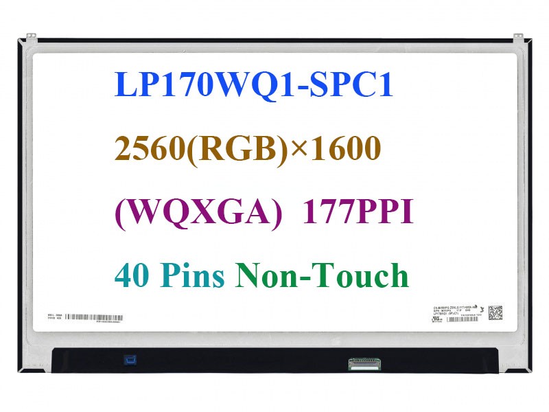 Brand New 17.0 inch LCD Screen LP170WQ1-SPC1 WQXGA 2560X1600 IPS 40Pin LCD Panel