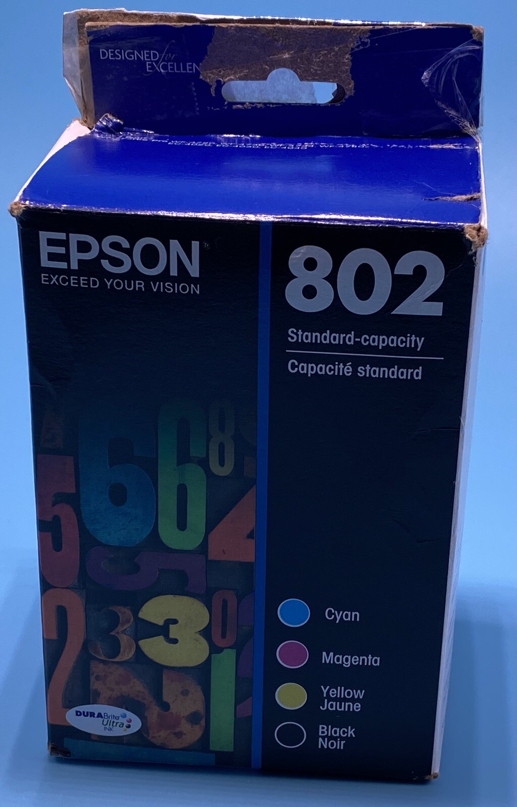 Epson 802  DURABrite Ultra Black High Capacity and Color Combo Pack