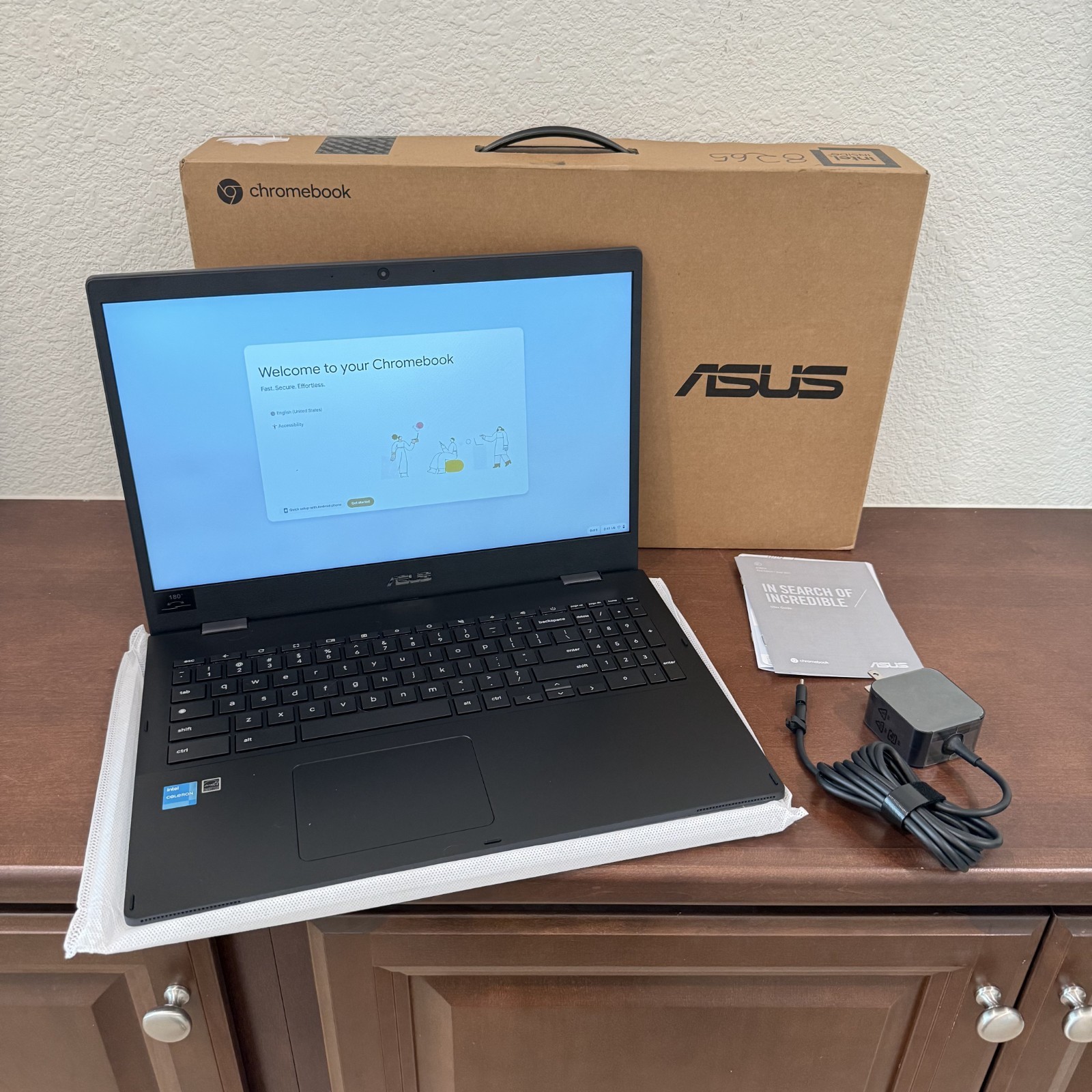 ASUS Chromebook 15.6" FHD CX1500CK Celeron N4500 4GB 128GB Gray Open Box