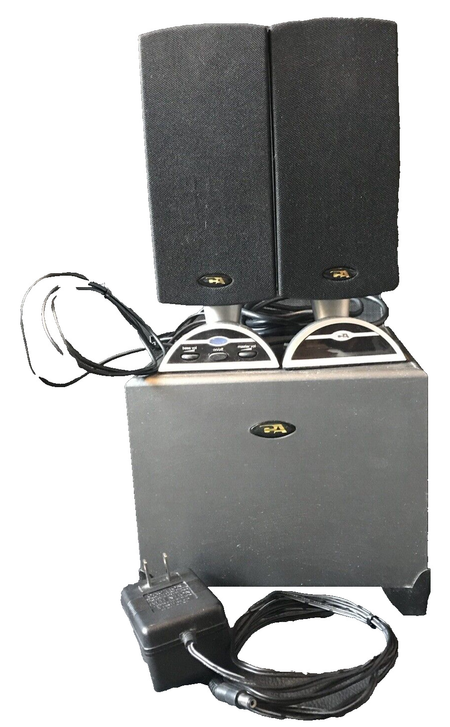 Cyber Acoustic CA-3080 Multimedia 2.1 Sound System Speaker Subwoofer Black D51