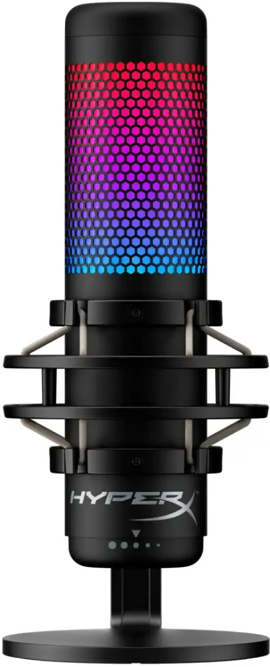 HyperX QuadCast S USB Condenser Microphone RGB Lighting for PC, PS4, PS5 (Black)