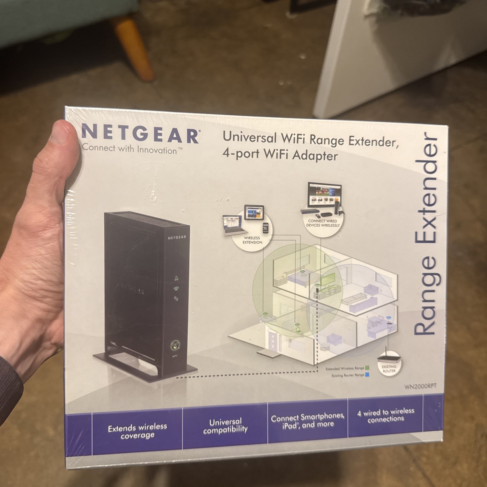 NetGear WN2000RPT (WN2000RPT100NAS)  Repeater New Sealed