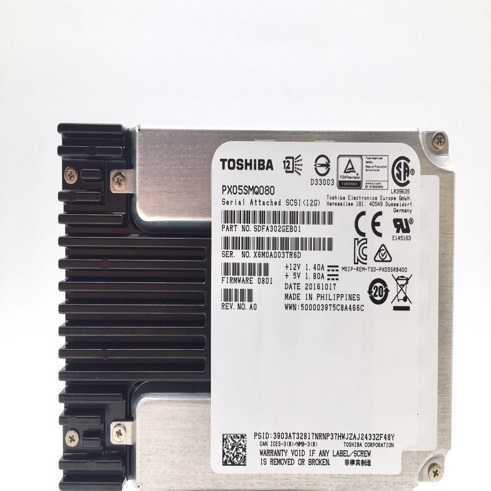 Toshiba 1.92TB 3.84TB SAS SSD Enterprise 12GB/s Serial Attached SCSI for DEll HP