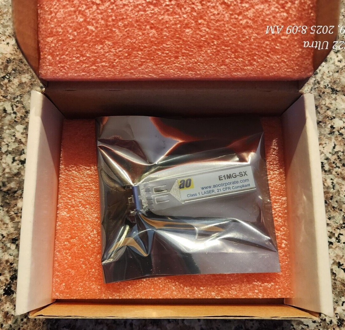 New Sealed AOC E1MG-SX 1000BASE-SX Gigabit SFP Transceiver USA Seller