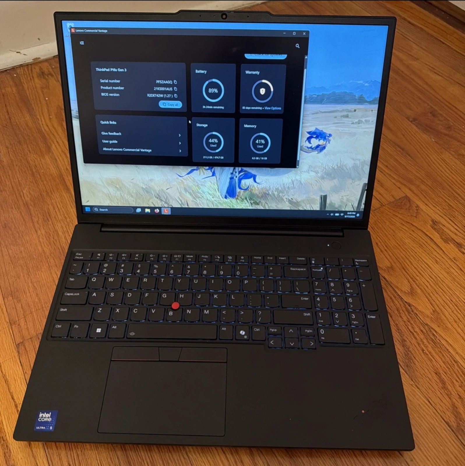 Lenovo ThinkPad P16s Gen 3 FHD+ 1.2 GHz Ultra 5 125H 16GB 512GB SSD