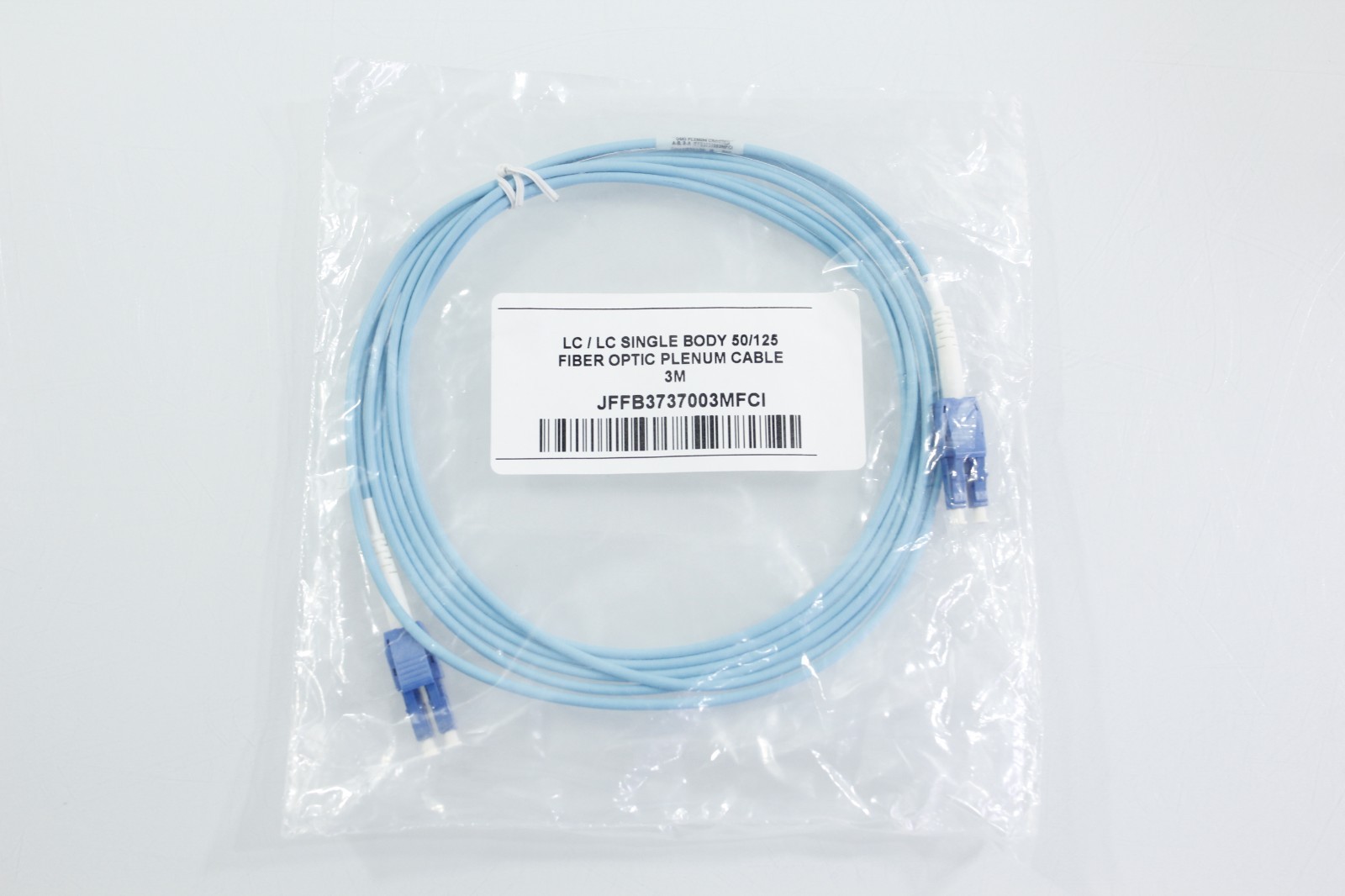 LC/LC Single Body 50/125 JFFB3737010MFCI-S Fiber Optic Plenum Cable 3m