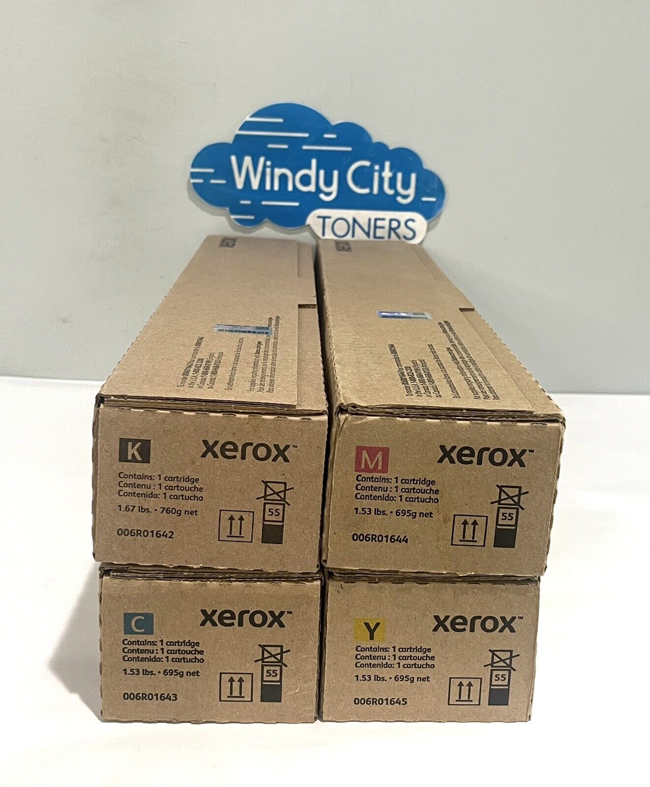 Xerox 006r01642 43 44 45 Complete Toner Set KCMY For Versant 80/180 Genuine New