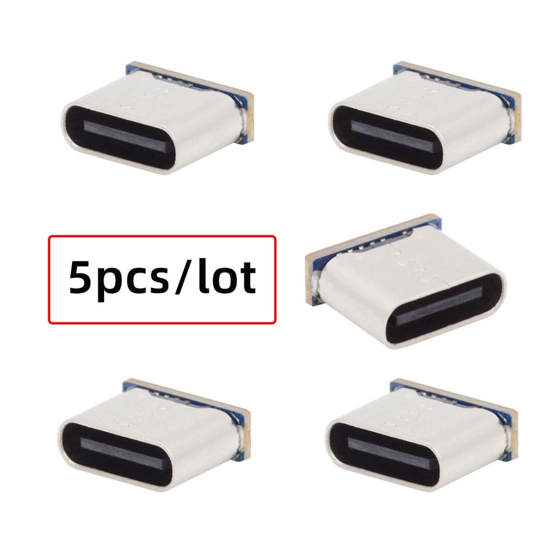 5 Pack Micro USB 5Pin to USB C Socket Port Repair Replacement Solder Adapter